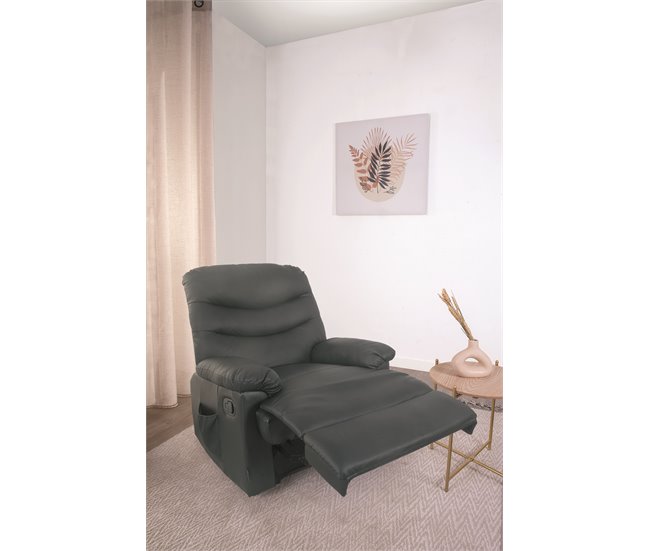 Sillón relax motorizado con masaje ROMA negro Negro
