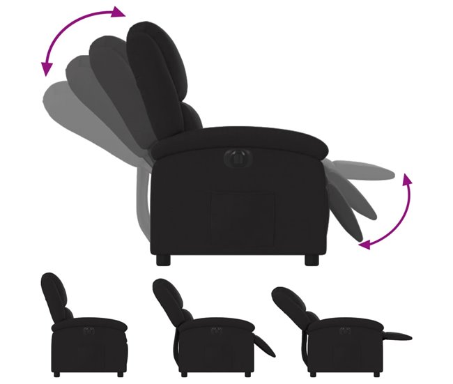 Sillón Reclinable Eléctrico Negro