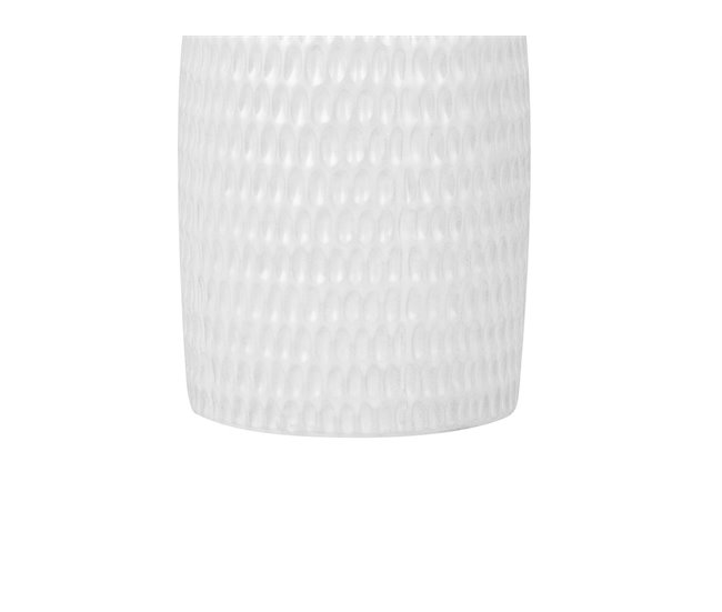 Beliani Jarrón decorativo LINZI Blanco