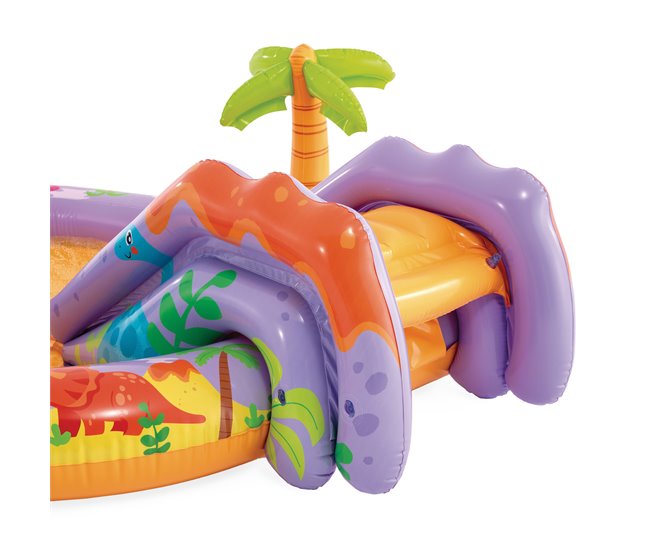 INTEX Centro de juegos acuático hinchable Dino Park con tobogán Multicolor
