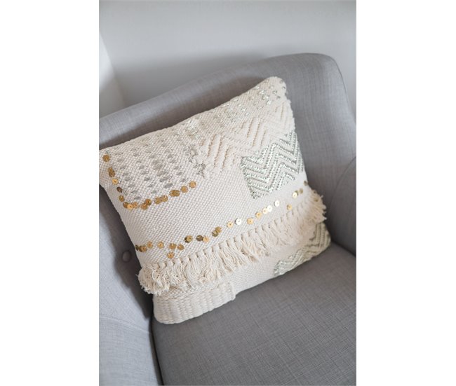 Beliani Cojín decorativo VAYALI Beige