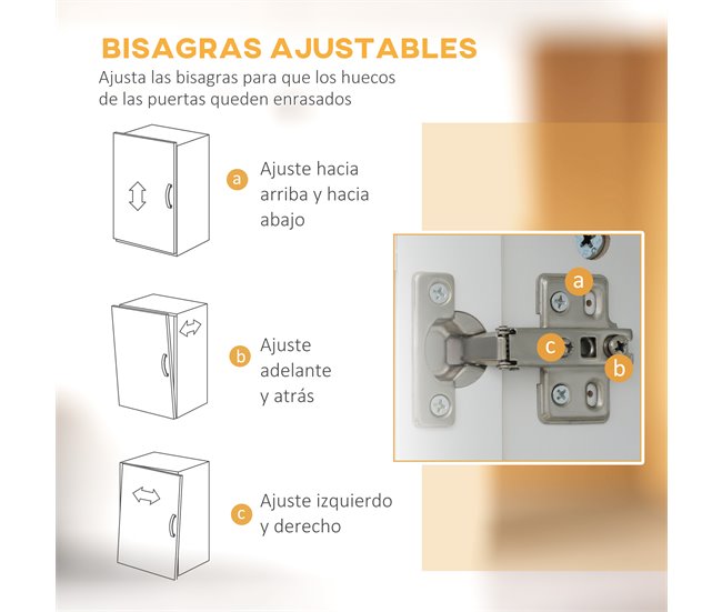 Alacena de Cocina MDF, Vidrio Templado HOMCOM, hogar - cocina Blanco