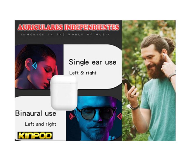 INPOD Auriculares True Wireless Amarillo