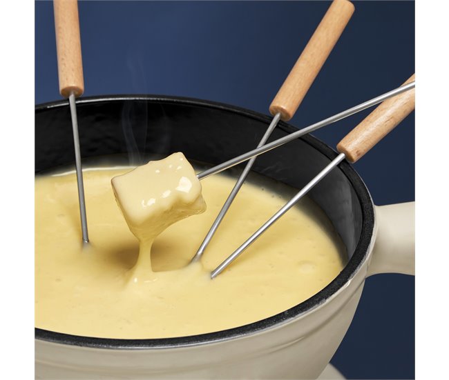 Fondue de Hierro Fundido Mont Blanc La Fonderie 1890 Blanco/ Gris