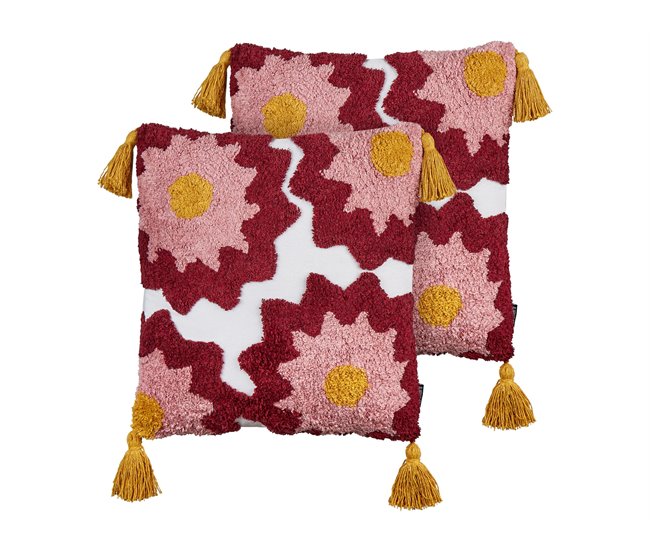 Beliani Cojín decorativo LORALAI Multicolor