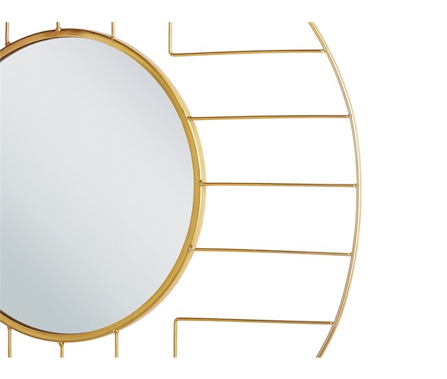 Beliani Espejo decorativo HESDIN Dorado