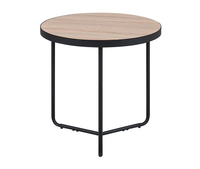 Beliani Conjunto de 3 mesas de centro MELODY Marron