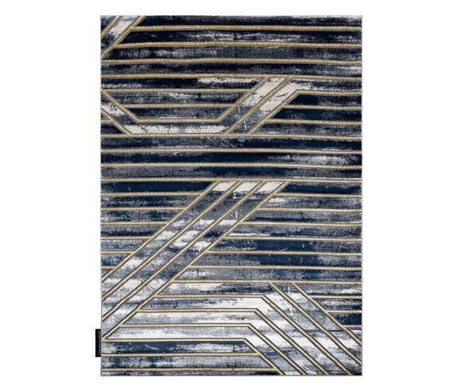 Alfombra DE LUXE moderna 460 Líneas - Structural 200x290 Azul