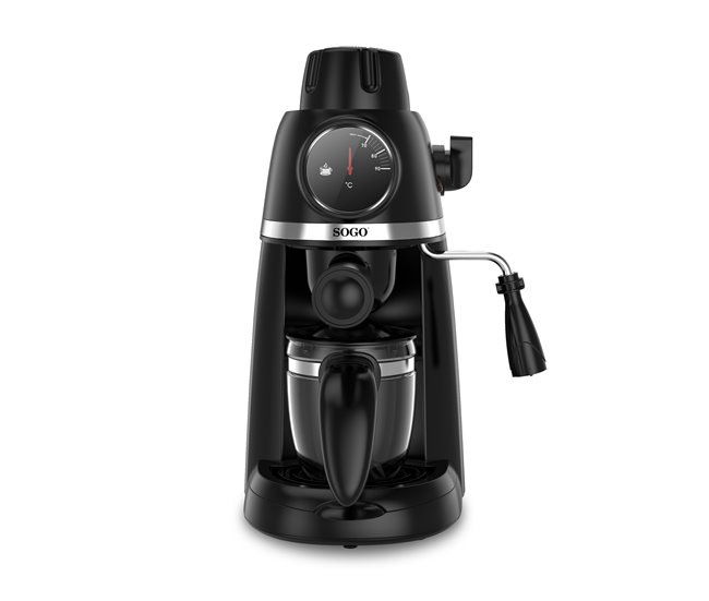 CAFETERA EXPRESSO + CAPUCCINO -3.5 BAR- 0,24L - 800W Negro