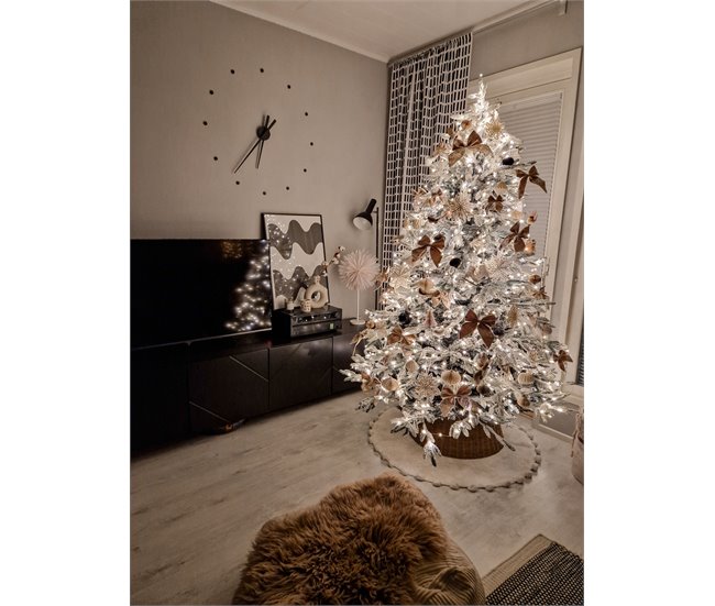 Beliani Árbol de Navidad BASSIE Blanco