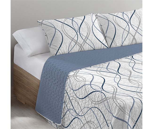 Colcha Bouti Estampada + Fundas Cojines Sortelha 