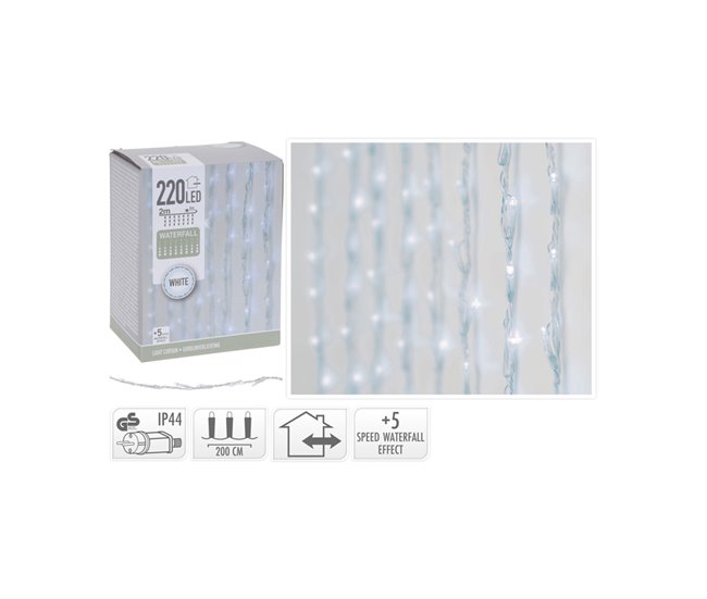 Cortina de luces LED 100x200 cm Blanco