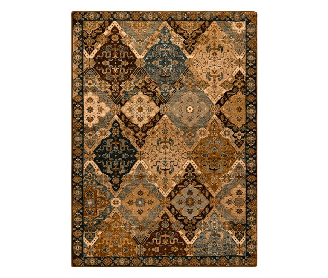 Alfombra de lana OMEGA Torino oriental 170x235 Marron