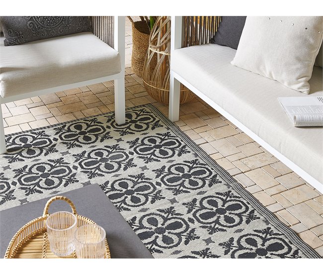 Beliani Alfombra de exterior NELLUR 120x180 Negro