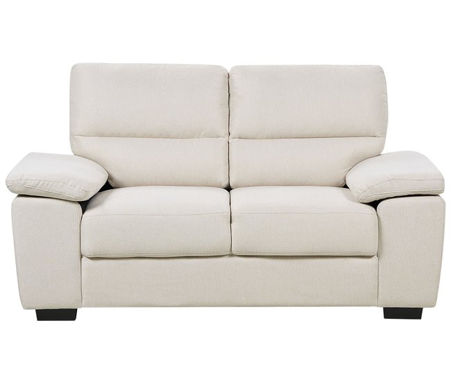 Beliani Sofá de 2 plazas Poliéster VOGAR Beige