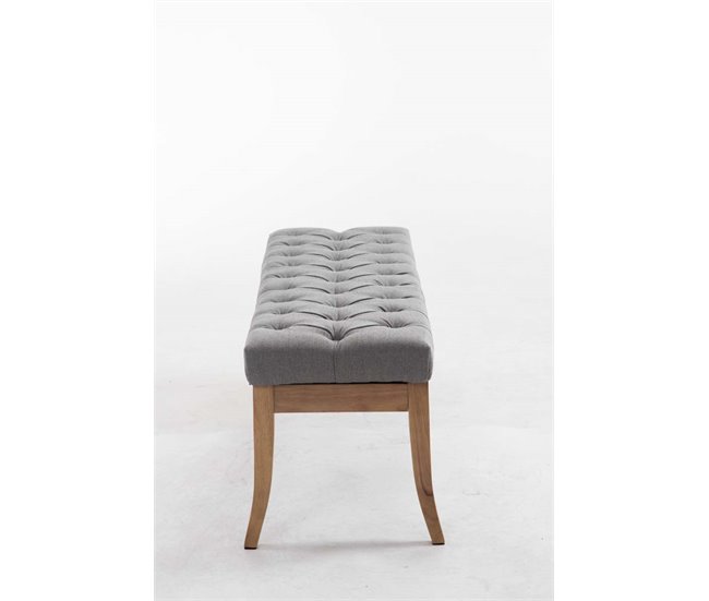 Banco Recibidor Ramses En Tela & Madera Clara 120x38 Gris