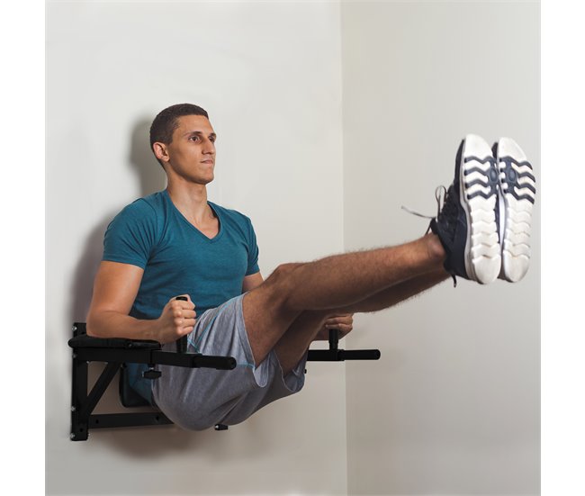 Barra de Dominada Acero, PVC, Espuma HOMCOM Negro