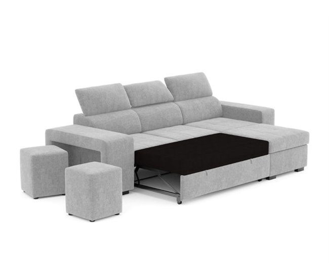 BUDWING John Sofá Cama Gris Claro