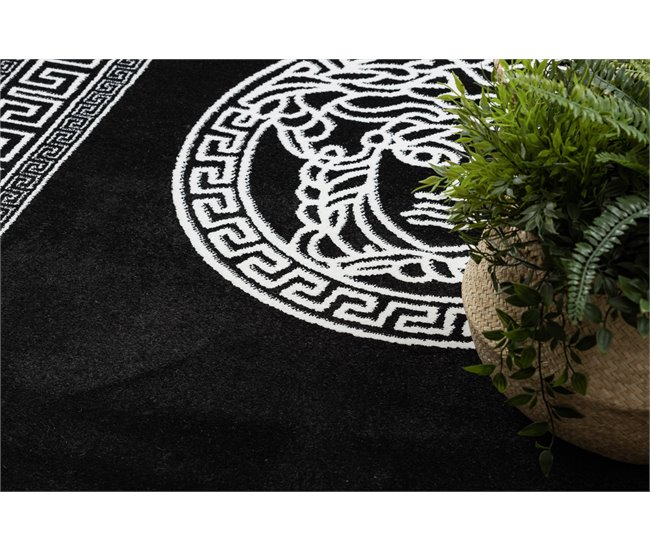Alfombra HAMPTON Medusa medusa griego 160x220 Negro