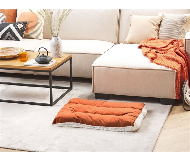 Beliani Cama para mascotas ERGANI Naranja
