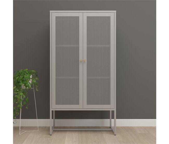 Armario archivador Sund 2 estantes acero Gris