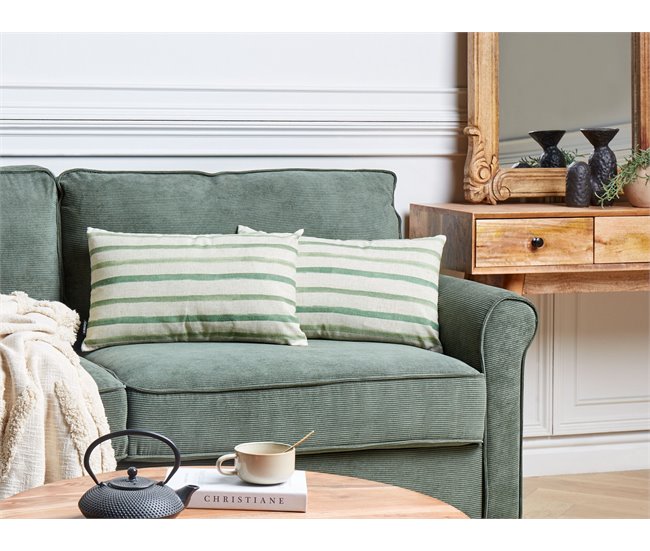 Beliani Cojín decorativo KAFRA 50x30 Verde