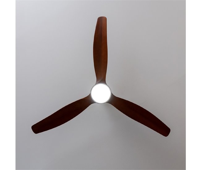 Cecotec Ventilador de techo con luz EnergySilence Aero 5275 Madera Oscura