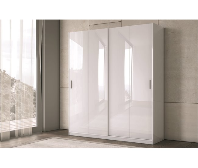 Armario ATENZA puertas correderas 200x238cm blanco Blanco