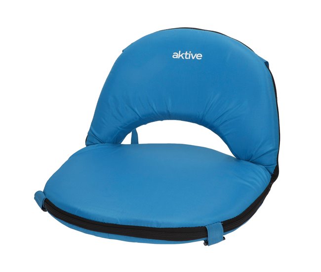 Aktive Asiento plegable con respaldo ajustable Azul