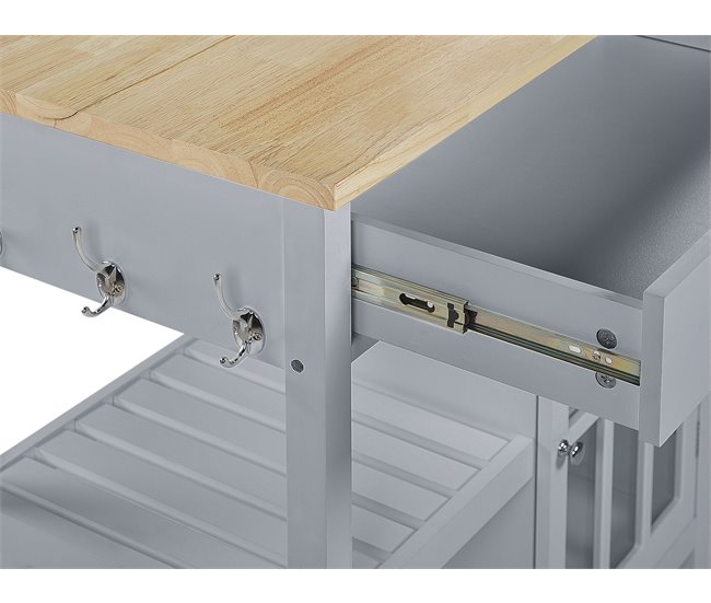 Beliani Carrito de cocina GENOA 80 Gris