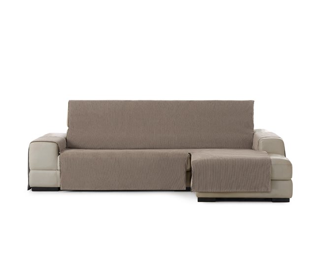 Vipalia Protector Cubre Sofá Chaise Longue Liso Modelo Chenilla Arena