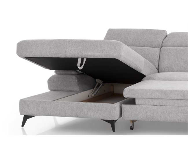 Chaise longue con cama TITUS Antracita