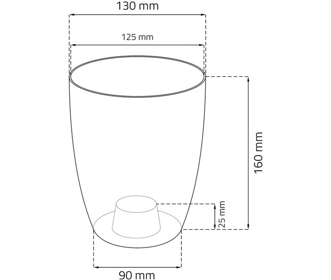3x Macetero orquídea de plastico Coubi Orchid Transparente