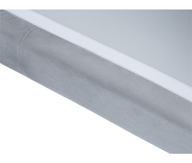 Beliani Sofá esquinero Terciopelo OSLO Gris