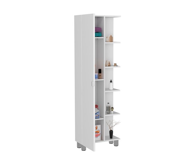 Mueble Esquinero de Baño Urano, con 5 estantes Blanco