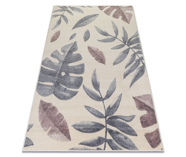 Alfombra HEOS 78428 Hojas de Monstera 120x170 Crema