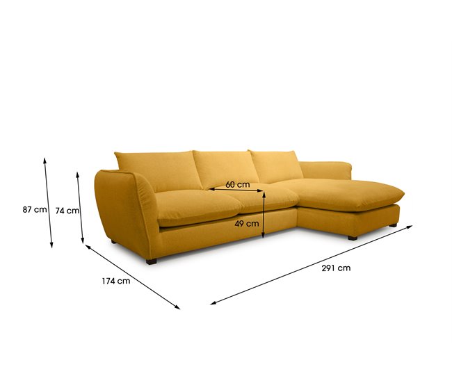 Chaise longue CLEMENCE Amarillo