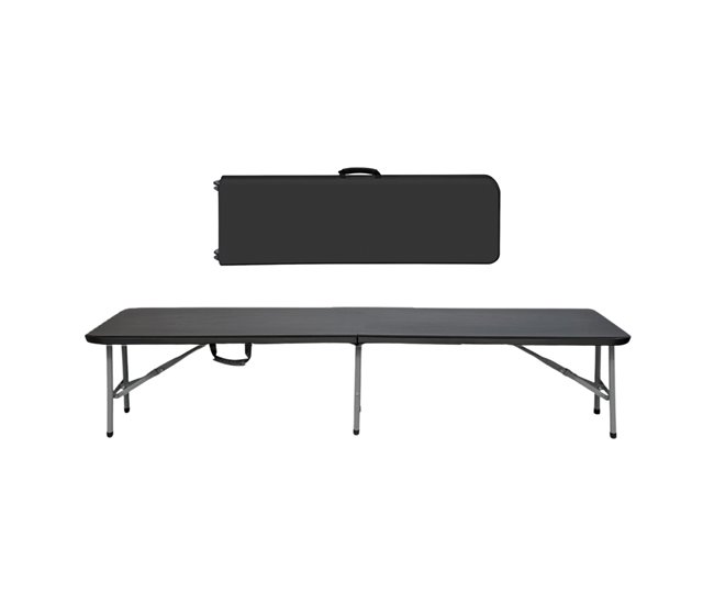 Conjunto Plegable Mesa con 2 Bancos Catering 7house Negro