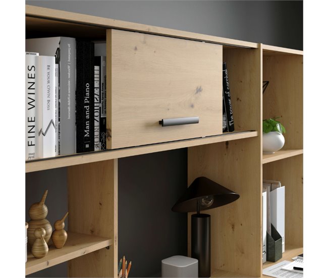 Estantería altillo Minister artesanal Negro/ Madera