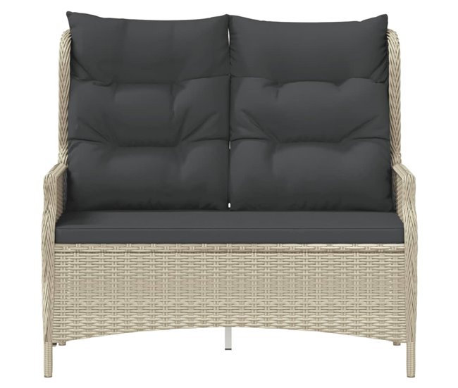 Banco De Jardín De 2 Plazas 112x84 Gris