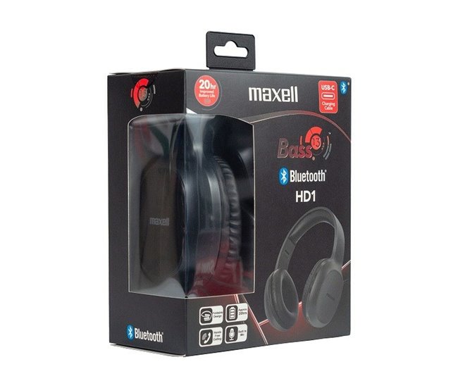 Auriculares Bluetooth MAXELL HD1 BASS Negro