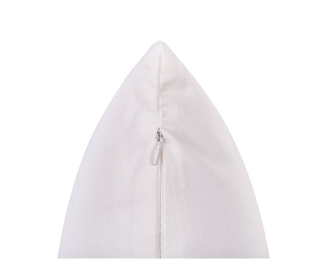 Beliani Cojín decorativo PHLOX Blanco