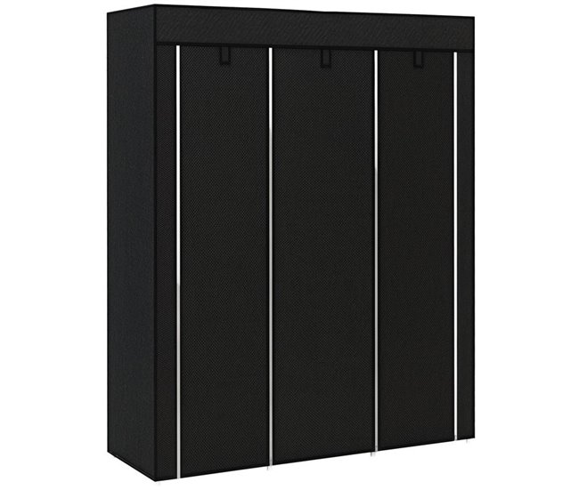 Armario de Tela Tela no Tejido, Acero HOMCOM Negro