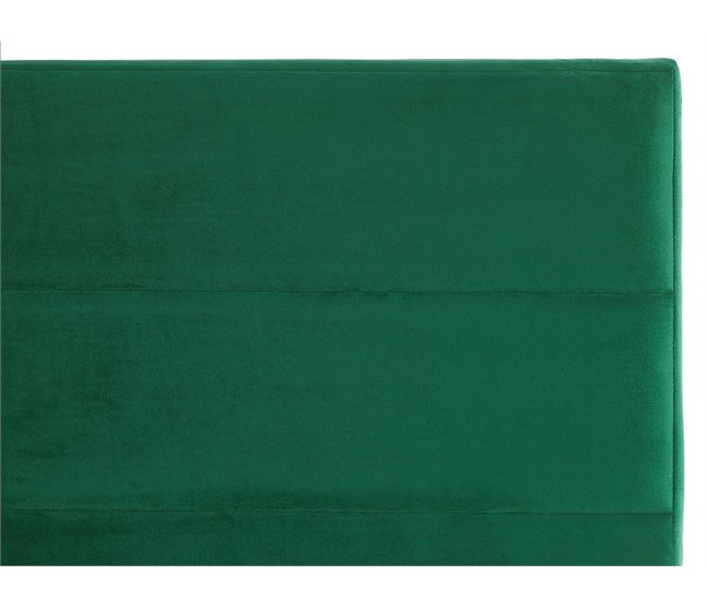 Beliani Cama con somier Terciopelo BELLOU 214x145 Verde