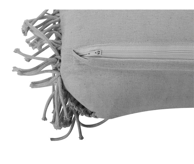 Beliani Cojín decorativo KIRIKKALE Gris Claro