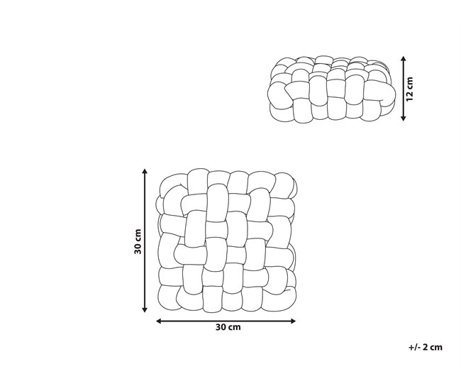 Beliani Cojín decorativo SIRALI Azul Marino