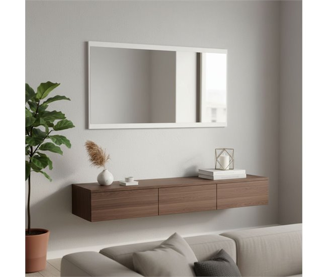 Espejo de pared Alice horizontal Blanco