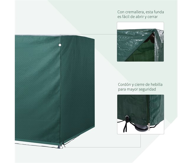 Funda Protectora para Columpio PE Outsunny Verde