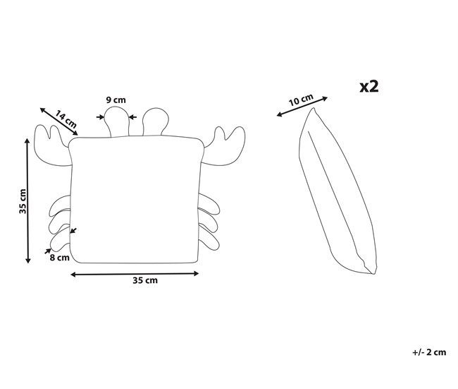 Beliani Cojín decorativo JARGALLI Rosa