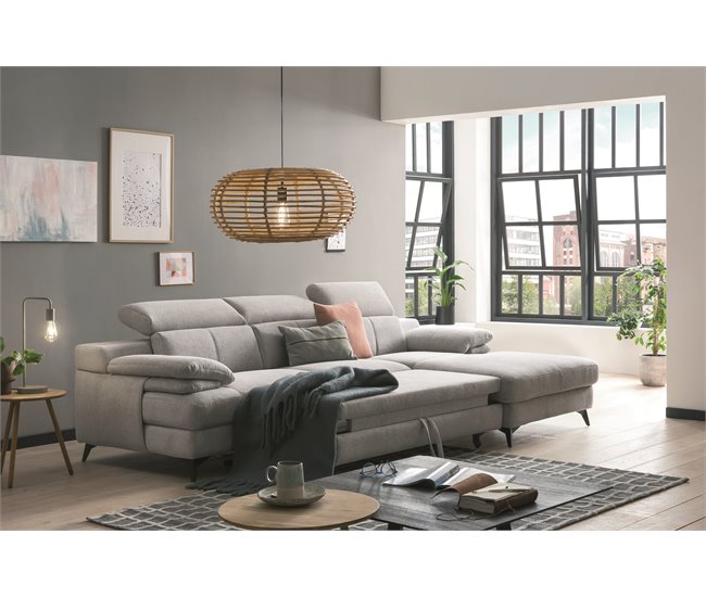 Chaise longue con cama TITUS Gris